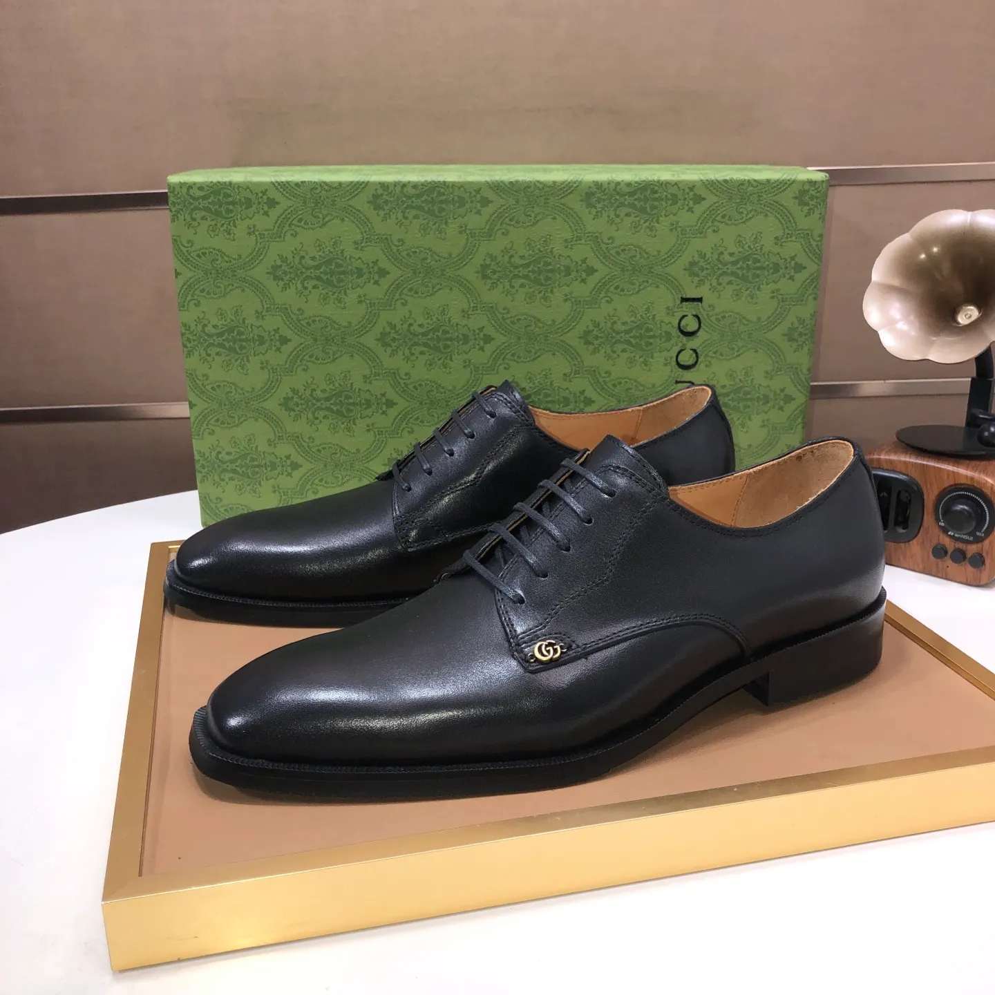 Men's shoes 💰580💰[GUCCI—Gucci] The latest high-end version of Gucci. Official website new model. Available at the same time at counters, the uppers are made of original cowhide imported from Italy/matched with the original special material splicing design concept; "highlight, high-end, grade, extravagance" and exquisite workmanship (original mesh fabric) sole: original factory special outsole size (38-45) (custom-made 45 non-returnable)